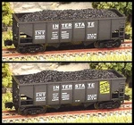Z Scale Interstate Rib 2-BAY Hoppers Ft 2051A+B/ 2-PK.#1 Nib. Fixed Price $62.00.