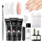Modelones Poly Gel Nail Kit: 3 Colors (clear, White, Apricot) W/ Slip Solution,. Fixed Price $20.78.