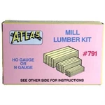 Atlas 791 Ho/n Scale Mill Lumber Building Kit - New. Fixed Price $9.50.