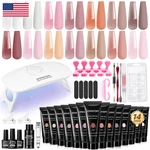 Jewhiteny Poly Extension Gel Nail Kit 14 Pcs Slip Solution And. Fixed Price $30.56.