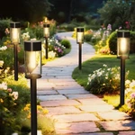 8 Pack Solar Pathway Lights Outdoor Waterproof Led Garden Walkway Lamps. Fixed Price $51.18.