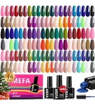 Nib Mefa 46 Pc Gel Nail Polish 42 Colors Base Top Matt Glitter Coats. Fixed Price $19.99.