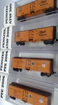 4PC Lot - Scale Pennzee Pfe 2006 &atsf 2008 Box Reefers Cars Marklin Train Nib. Fixed Price $225.00.