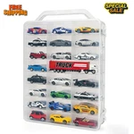 Double-sided 1:64 Scale Toy Car Storage Case, 48-SLOT Clear Organizer With Handl. Fixed Price $31.49.