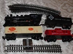 American Flyer Gilbert Steam Locomotive 4-4-0,TENDER 2 Cars Caboose Track Train. Fixed Price $65.00.