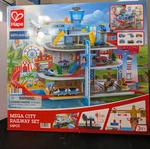 Hape Mega City Railway Big Set Crane Ferris Wheel Plane Train Lite & Sounds. Fixed Price $129.99.