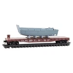 Microtrains Line 50' Flatcar W/ Boat Load Santa Fe #91500 Scale. Fixed Price $29.01.