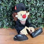 Folkmanis 28 Hobo Clown Puppet Large Vintage-style Squeaker Nose! Clean Htf. Fixed Price $64.99.