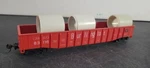 BA01 Ho Scale Train Car Gondola With Tubes Burlington 83116 Knucklers. Fixed Price $17.97.