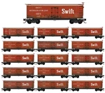 Micro-trains Mtl N-scale Swift/srlx Wood Reefers (weathered) Runner 16-PACK. Fixed Price $342.99.