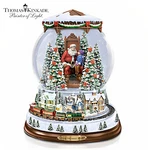 Bradford Kinkade Visit Santa Illuminated Musical Christmas Snow Globe With Train. Fixed Price $137.98.
