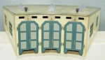 Vintage Marklin Ho Scale 411B Metal Engine Shed, 3 Gates. Fixed Price $125.00.