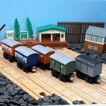 Wooden Railway Narrow Gauge Box Cars Custom Made For Thomas Train. Fixed Price $17.79.