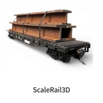 Ho Scale Steel Mill H-beam Flat Car Load With Real Rust Ready To Run (rtr). Fixed Price $22.99.