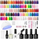 Beetles 85 Pcs Gel Polish Kit With Uv Light - 55 Colors Nails Jelly Pi. Fixed Price $67.48.