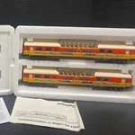 Marklin 42995 Apple Arrow Ho Gauge Passenger Car Set. Fixed Price $125.00.