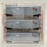 Scale Micro-trains 33132 Norfolk Southern 50 Standard Box Car 3PK. Fixed Price $45.00.