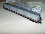 Microtrains 72020-4 89 Foot Trailer Flatcar With Containers +box #21. Fixed Price $30.00.