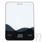 Aimilar Digital Kitchen Scale 22LB/10KG Usb-c Rechargeable, Tempered Glass Top. Fixed Price $39.99.