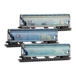 Micro-trains 3-BAY Covered Hopper Weathered 3-PACK Union Pacific Ex-ssw Ex-.... Fixed Price $114.99.