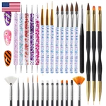 Artdone 31PCS Nail Brushes Set Dotting Dust. Fixed Price $10.67.