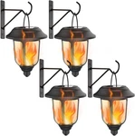 Pack Solar Flame Lanterns Outdoor, Hanging Powered Wall Mounted Sconce 4. Fixed Price $51.10.