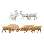 Faller 154008 Ho Scale Goats And Pigs Figures (set Of 15). Fixed Price $13.99.
