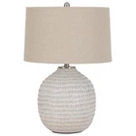 Signature Design By Ashley Jamon Single Ceramic Table Lamp White & Beige. Fixed Price $150.38.