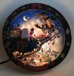 Vintage The Bradford Exchange 1994 Light Up Christmas Plate Visit From Nick. Fixed Price $14.50.