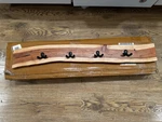 Bolton Furniture Coat Rack 36"W Solid Wood Acacia Live Edge Durable Natural New. Fixed Price $69.99.