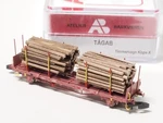 Metal Fr/ab Z-scale Gab Kbps-x Stake Car Swedish Railroad By H. Freudenreich. Fixed Price $199.00.