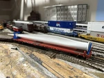 Ho Scale Wind Turbine Blade Flat Car Load. Fixed Price $38.00.