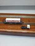 Z Scale Marklin 8603 Piggy-back Flat Car With Jacky Maeder Trailer, Tractor Nib. Fixed Price $59.99.