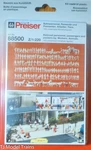 Preiser #88500 Figures -- Unpainted Assortment (z Scale) 1/220TH. Fixed Price $39.14.