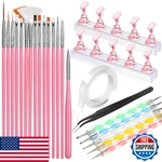 Fandamei 15PC Nail Art Brushes & Dotting Tools Kit For Design Salon. Fixed Price $16.79.