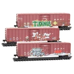 Micro Trains 983 02 289 Bnsf Scale 50' Boxcar Pack Christmas Graffitti. Fixed Price $81.99.