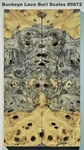Outstanding Stabilized Buckeye Lace Burl Scales #5672, 5/8 X 13/16 7/16". Fixed Price $69.00.