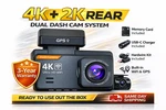 4K Dash Front + Rear Wifi Gps Camera Dual Hardwire Kit Night Vision. Fixed Price $57.99.