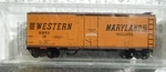 Scale Micro Trains Western Maryland 40' Plug Door Standard Boxcar #21240. Fixed Price $14.99.
