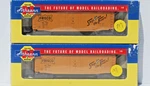 Frisco. Scale. 2 50' Box Cars Spd, With R/walk. Athearn. Like New.. Fixed Price $46.37.