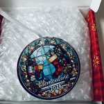 Personalized Acrylic Christmas Ornament Box Ribbon Clementine 2026. Fixed Price $9.99.