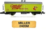 Z Scale Marklin Mini-club 2405M Miller Beer Car. Db Nib. Fixed Price $39.95.