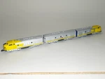 Marklin 88190 Z Santa Fe A-b-a Diesel Locomotive Set. Fixed Price $398.03.