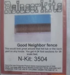 Rslaserkits Good Neighbor Fence 1:160 Laser-cut Wood #3504. Fixed Price $5.96.