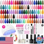 Beetles Gel Nail Polish Kit With Uv Light 68 Pcs, 35 Colors, Salon-quality. Fixed Price $52.04.