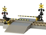 Rokuhan Z Scale 1/220 S045-1 Railroad Crossing Set Japan Type W/tracking#. Fixed Price $23.96.