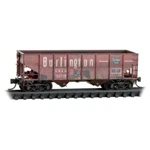 Scale Micro-trains #056 45 301 Cb&q Burlington 33' Twin Bay Hopper Weathered. Fixed Price $32.95.
