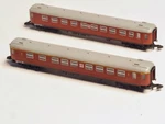 Two Fr Z-scale Sj Litt B And Passenger Cars 1ST 2ND Class Swedish Rr. Fixed Price $339.00.
