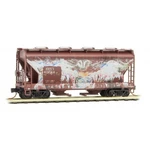 Bnsf Railway 2-BAY Covered Hopper Weathered Micro-trains 092 44 430 Scale. Fixed Price $41.79.
