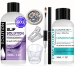 Louinstic Poly Gel Slip And Nail Brush Cleaner Kit, Solution.... Fixed Price $27.70.